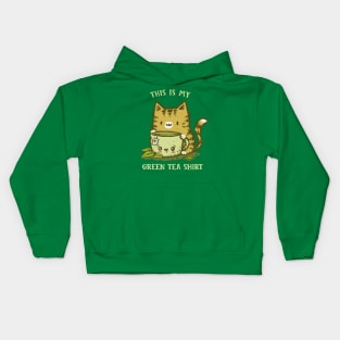 My Green Tea Shirt Kids Hoodie